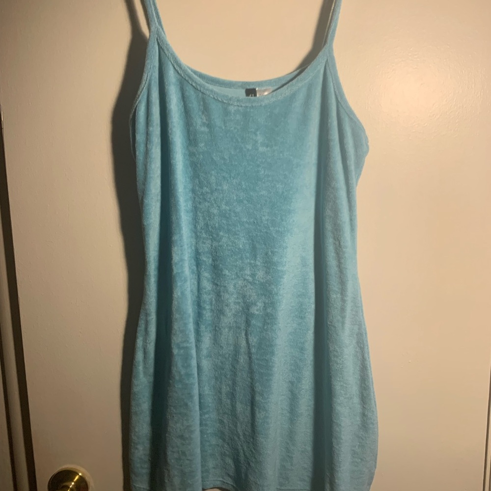 Lite blue terry cloth dress